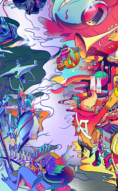 橙子_皮采集到潮流插画