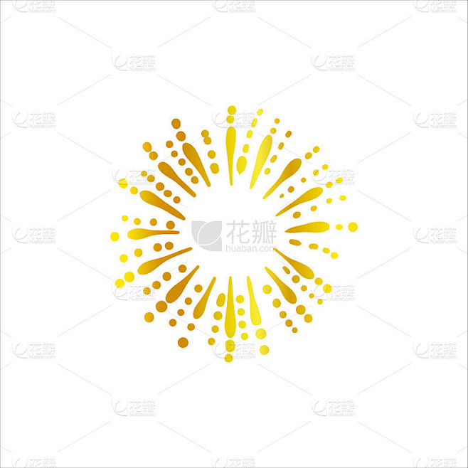 矢量复古金色闪耀图标孤立在白色背景，梯度金色颜色，金色闪耀爆炸，油漆飞溅，涂鸦烟花。