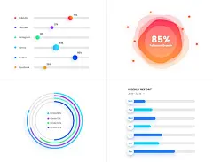 50个网站可视化数据图表报表设计素材 Diagrams &amp; Infographics – 设计小咖