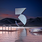 3D art direction  CGI design ILLUSTRATION  Landscape numbers three