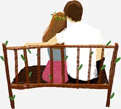 卡通手绘情侣背面 设计图片 免费下载 页面网页 平面电商 创意素材 png素材