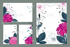 名片,花纹,华丽的,自然,图像,矢量,问候,爱,祝贺