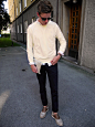 Martin Hansson - H&M Sweater, Ralph Lauren Shirt, Dockers Trousers, Kurt Geiger Shoes, Ray Ban Sunglasses - YELLOW SWEATER