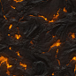 黑色的火山熔岩