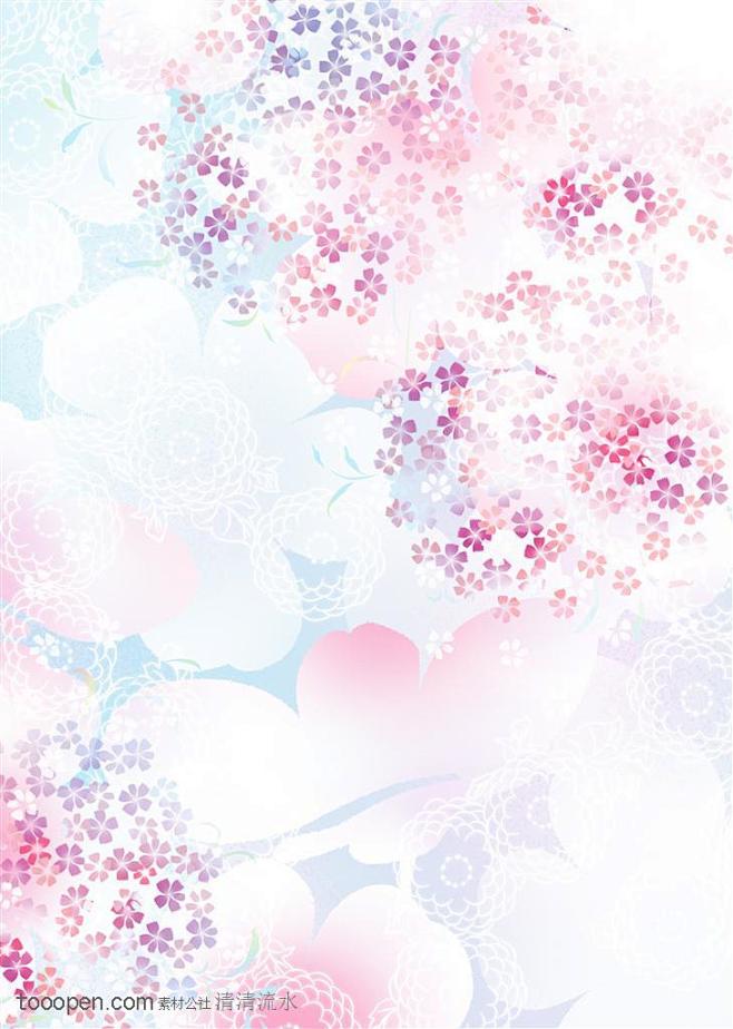 日式花纹-四叶草底纹设计图片