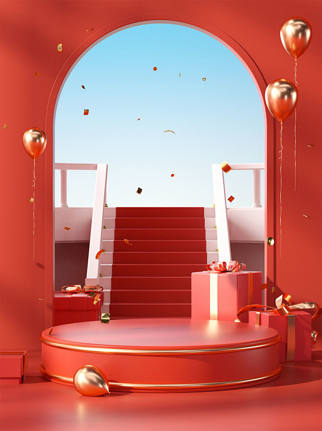 Backgroud bục 3D,nhà...