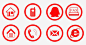 红色名片图标ICON图标88ICON