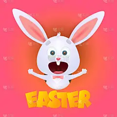 疯狂兴奋的复活节兔子