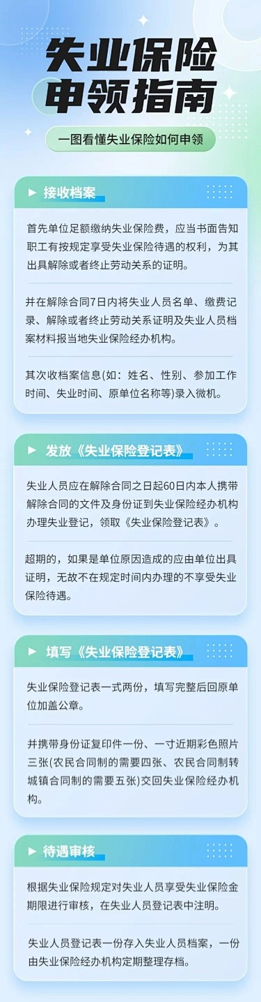 轻透几何风民生服务政策宣读长图