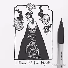 手绘丨如何“画活”一个骷髅？这些可耐的小骨头，好喜欢