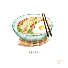 星子酱采集到插画_食物