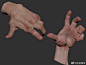 一组来自3D艺术家Pablo Perdomo的手臂模型，结构夸张，非常适合练习【一】另‘在画速写’App也在抓紧研发中，希望能给大家带来更好的使用体验，敬请期待 作品by:O网页链接 #绘画参考##速写参考# ​​​​