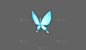 发光蝴蝶，特效蝴蝶，蓝色蝴蝶，萤光蝶 - 动物模型 蛮蜗网
