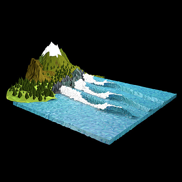 Surfing LowPoly on B...