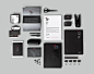 VI 黑色VI 高档 背景 品牌VI 名片 封面 笔记本 手机APP 光盘 包装 设计 LOGO 信封