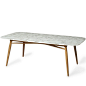 Agave Table : Table. Frame in solid wood: painted oak or matt lacquered. Top in marble, in oak or matt lacquered wood. Material: Lacquered ash veneer. Finishes: Frame in solid wood: painted oak or matt lacquered.