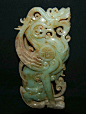 Rare Chinese Han Dynasty carved jade dragon.