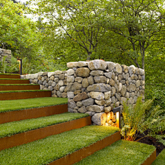 灵感邦丨ideabooom采集到丨L丨景观细部设计丨景观铺装植物坐椅水景墙台阶设计