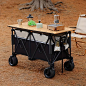 其中包括图片：Temu｜1pc Camper, Convenient Folding Trolley, Large Load-bearing Camper, Push-up Folding Cart, Hiking Luggage Car, Beach Large Capacity Camper, Hand Trailer, For Grocery Shopping, Cargo Transportation And Outdoor Adventure