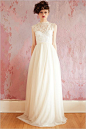 we are LOVING the lace collar on this Sarah Seven gown. what do you think? sarahseven.com