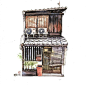 街边的小店  |  台湾水彩画家 郑开翔 水彩绘画作品  |  ins：gb4917 ​​​​