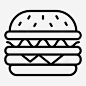 汉堡包芝士汉堡快餐 标志 UI图标 设计图片 免费下载 页面网页 平面电商 创意素材