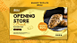 Banner template with bread Free Psd