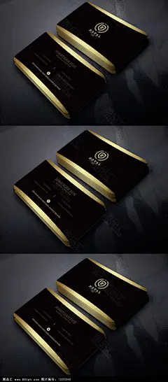 金边黑色高档名片