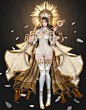 Sanyeee, women, brunette, long hair, standing, CGI, dress, lingerie, crown, feathers, bright, gold | 3840x4921 Wallpaper - wallhaven.cc
