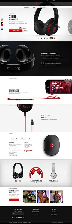 Beats耳机产品网站设计，来源自黄蜂网http://woofeng.cn/