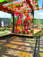 interactive outdoor works of art for children | color