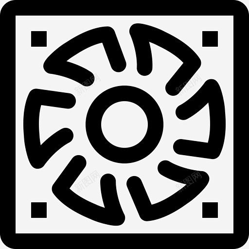 散热器排风扇风扇空调外机 icon 图标...