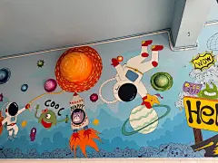幼儿园环创｜星空主题墙绘 - 小红书
