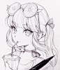 COOLACG精选图库超话#动漫美图##教你手绘#  
分享：画师『ladowska』的手绘黑白插画线稿作品 ​ ​​​​