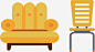 黄色沙发和椅子eps免抠素材_新图网 https://ixintu.com 黄色 扁平化 沙发 椅子 矢量素材