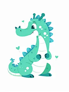 可爱卡通小龙／简约扁平／龙年IP形象（二）