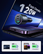 Amazon.com: 120W Car Charger USB C, JOYROOM 3 Port Car Phone Charger Fast Charging for Multiple Devices PD 100W&35W QC 3.0/4.0 USB Cigarette Lighter Adapter for iPhone 14/13 Pro Samsung S23/22 MacBook Laptop : Cell Phones & Accessories