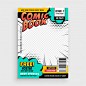 漫画书页面封面设计概念免费矢量