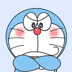 可爱蓝胖子    作者：一棵萝卜胡 ​​​​#插画# ​​​​