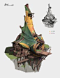 ArtStation - 鸟族建筑（占卜者居住地）, 柿子 皮