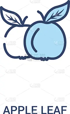 苹果,叶子,概念,计算机图标,线条,简单,两个物体,商务,折纸工艺,清新