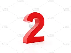 数字2,三维图形,红色,水平画幅,无人,绘画插图,符号,组物体,计算机制图,计算机图形学