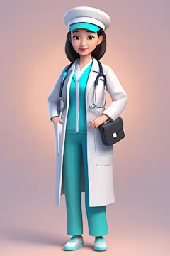 医院护工医生人物模型