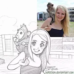 又出新作啦丨真人绘制成Q版漫画肖像,又萌又个性~!