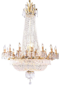 French Empire Crystal chandelier Lighting 34-Light traditional-chandeliers