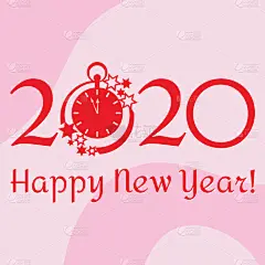 2020,矢量,新年前夕,钟,星形,数字,请柬,事件,贺卡,午夜