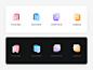 Frosted glass icons design ui icon