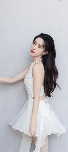 孟子义 白裙子 侧脸美女手机桌面壁纸背景_彼岸手机壁纸