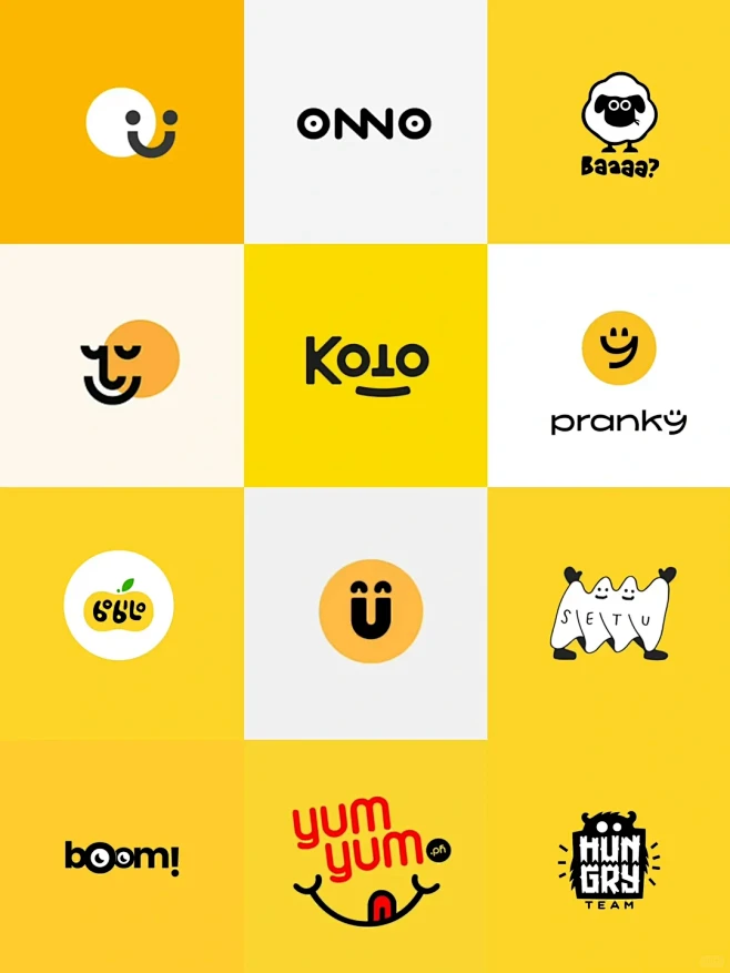 温暖治愈简约黄色系logo设计｜合集分享 - 小红书
