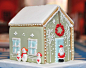 gingerbread house cookie house royal icing transfer snowmen